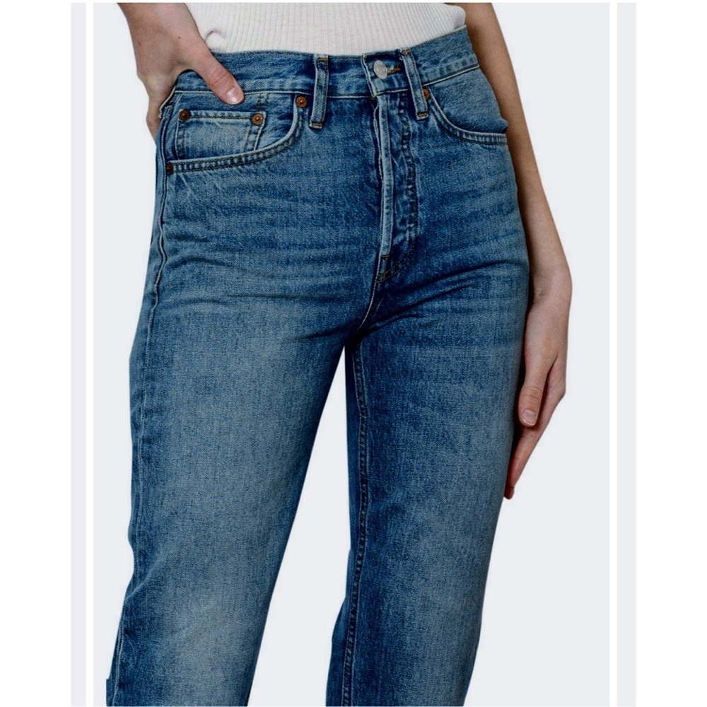 Re/Done Originals 70s Straight Medium Wash Jeans Size 25 - Picture 2 of 9